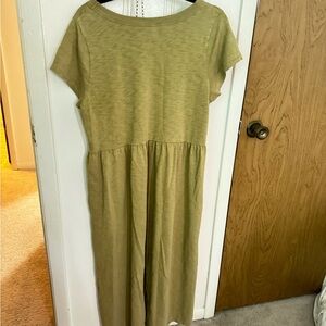 army green maxi dress